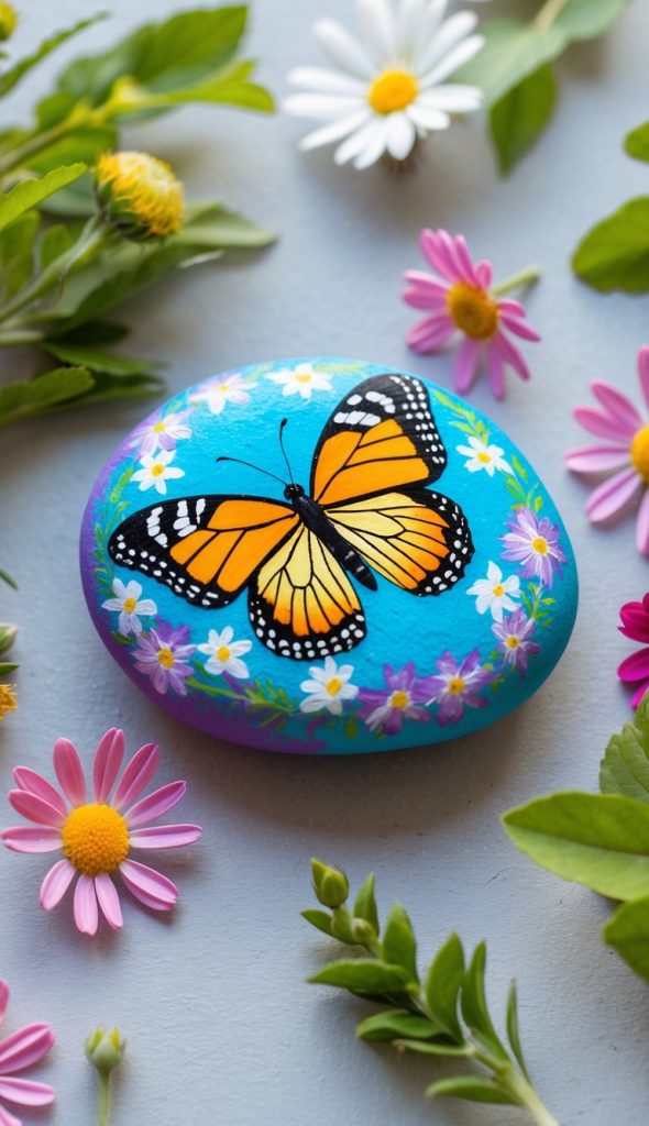 26 Butterfly Painted Rock Ideas for Fluttering Garden Decor - Living ...