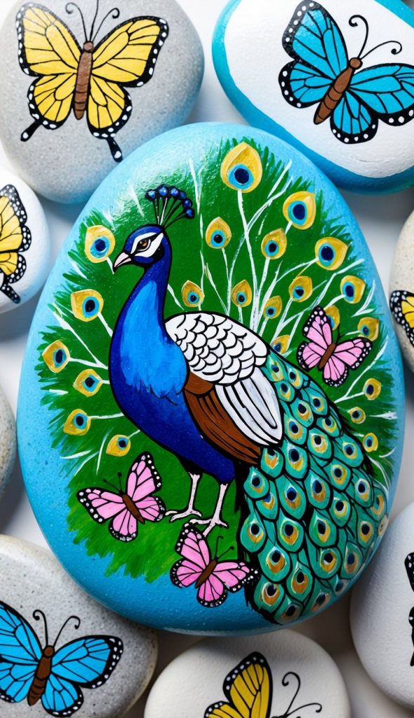 26 Butterfly Painted Rock Ideas for Fluttering Garden Decor - Living ...
