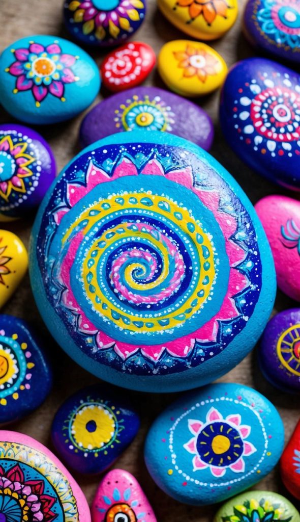 21 Vibrant Mandala Painted Rock Ideas for Artistic Expression - Living ...