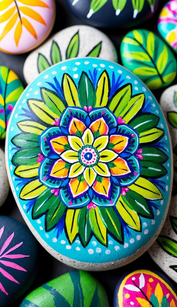21 Vibrant Mandala Painted Rock Ideas for Artistic Expression - Living ...