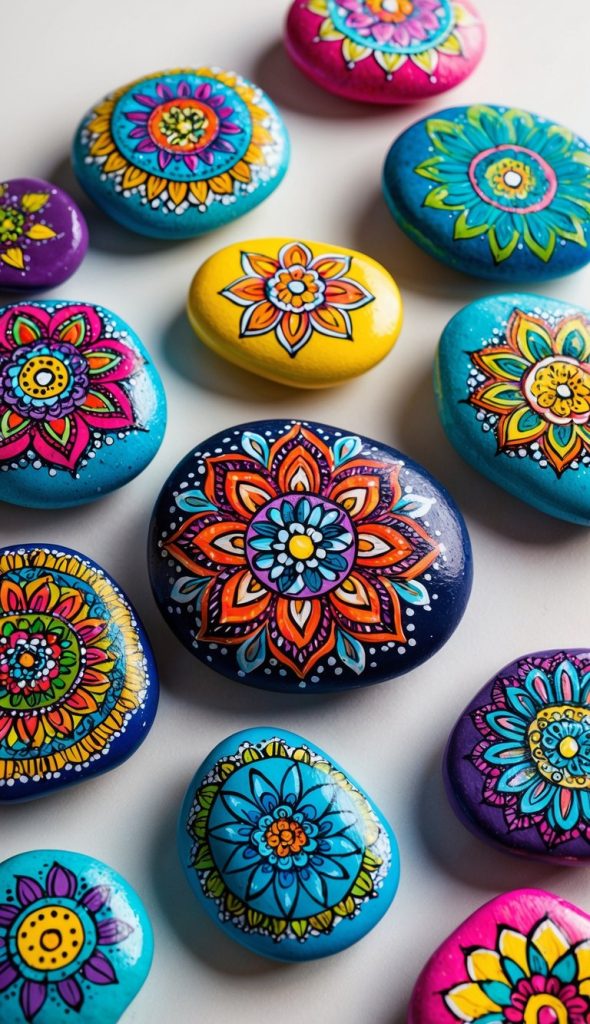 21 Vibrant Mandala Painted Rock Ideas for Artistic Expression - Living ...