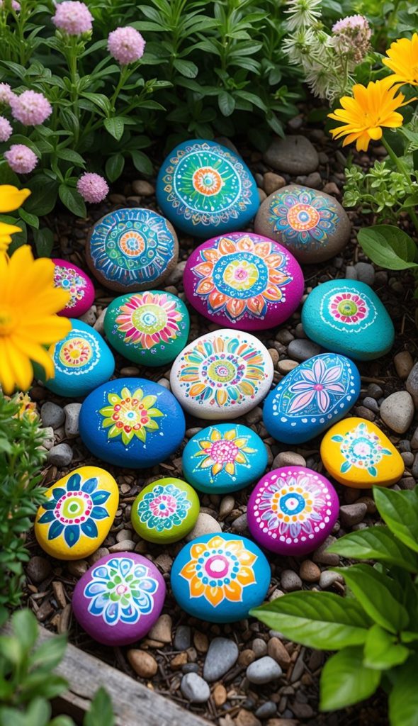 21 Vibrant Mandala Painted Rock Ideas for Artistic Expression - Living ...