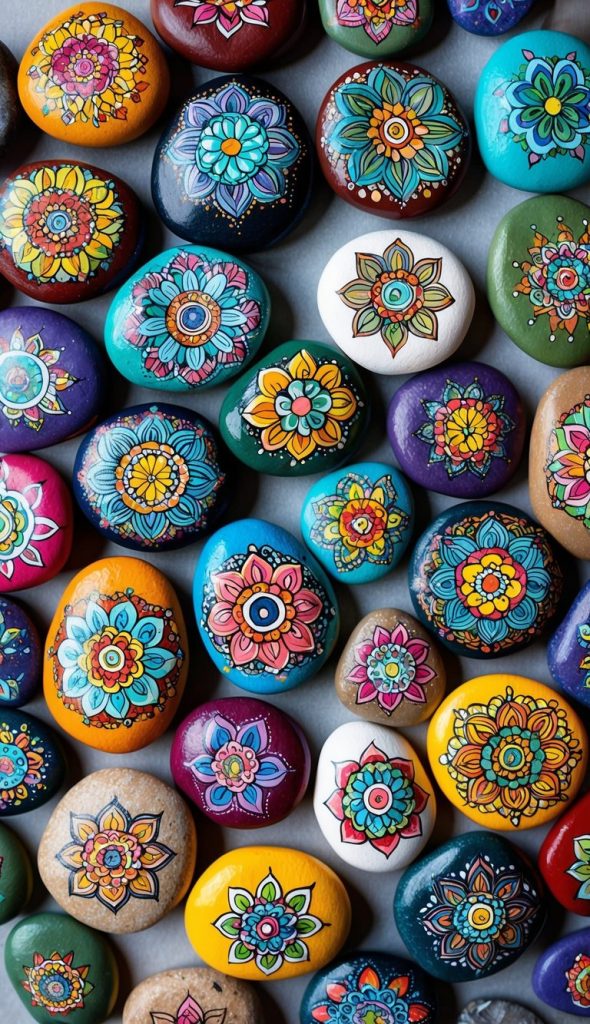 21 Vibrant Mandala Painted Rock Ideas for Artistic Expression - Living ...