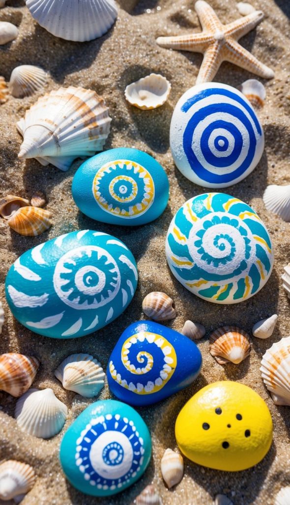 15 Stunning Ocean-Themed Painted Rock Ideas for Coastal Vibes - Living ...