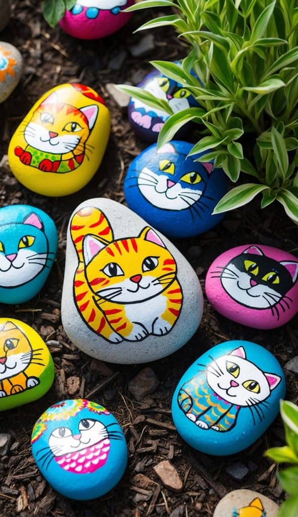 Quirky Rocks 29 Cat Painted Rock Ideas: Purr-fect Designs for Your Home