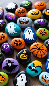 48 Spooky Halloween Painted Rock Ideas for Festive Fall Crafts