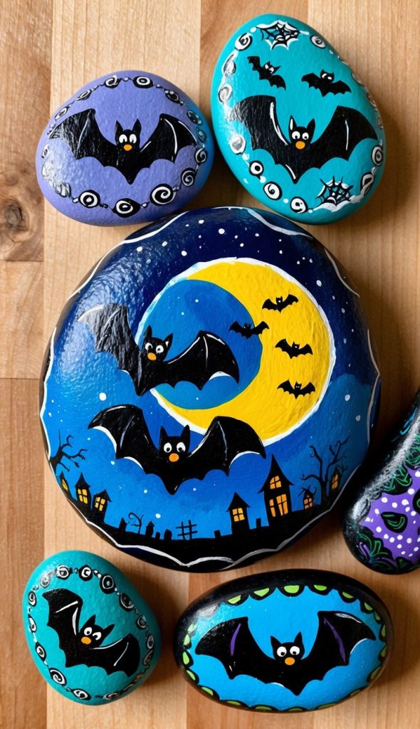 48 Spooky Halloween Painted Rock Ideas for Festive Fall Crafts