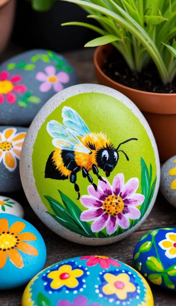 29 Charming Garden Painted Rock Ideas for DIY Outdoor Decor - Living ...