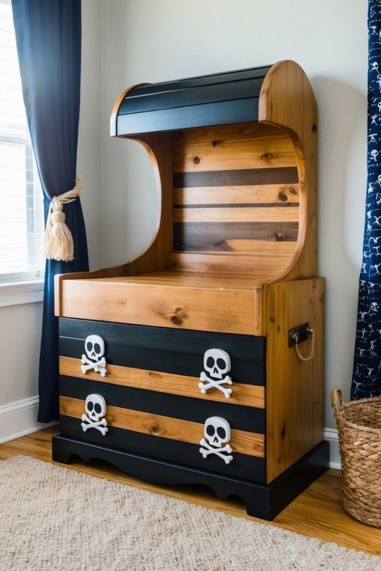 Pirate Pete Bed Tidy Pocket Organizer - 3-Pocket Storage For Cabin, Bunk & Loft Beds, Attaches With Velcro-612951