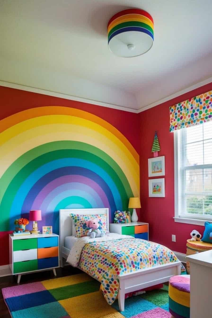 19 Rainbow Bedroom Decor Ideas for Kids: Brighten Up Your Little One's ...
