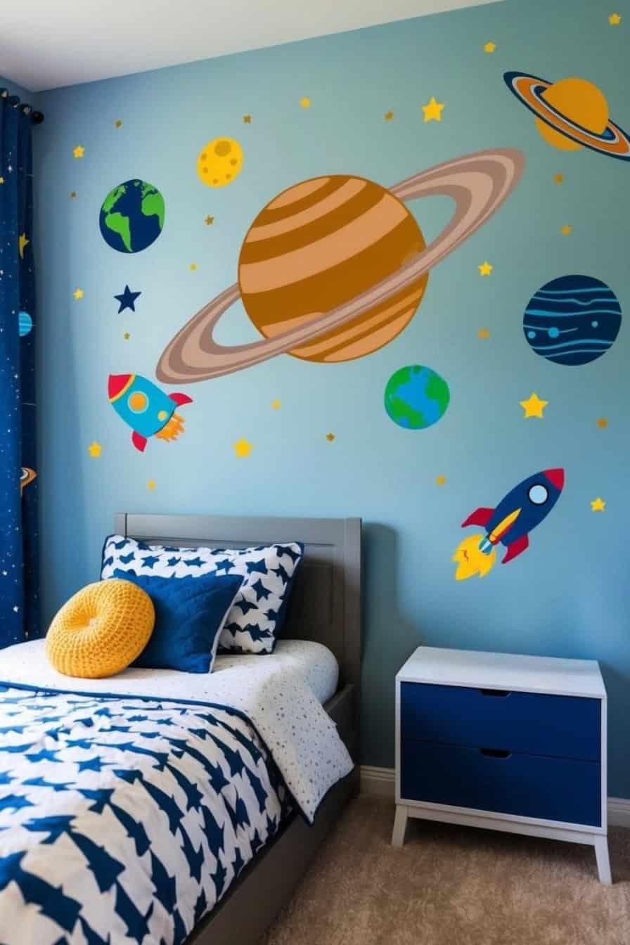 30 Space-Themed Bedroom Decor Ideas for Kids: Blast Off to Dreamy ...