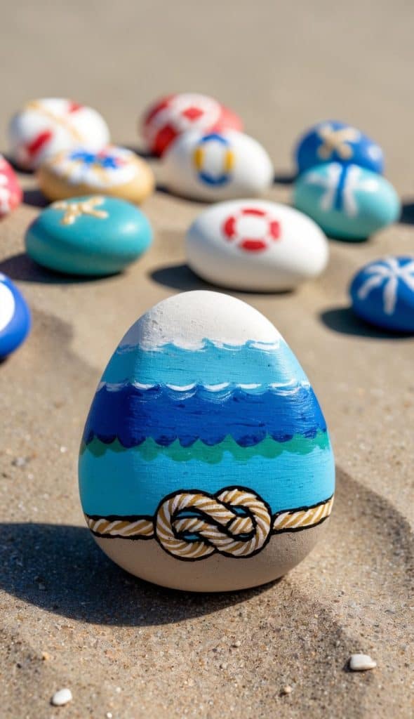 21 Beach Painted Rock Ideas: Coastal-Inspired Crafts for Summer Fun ...