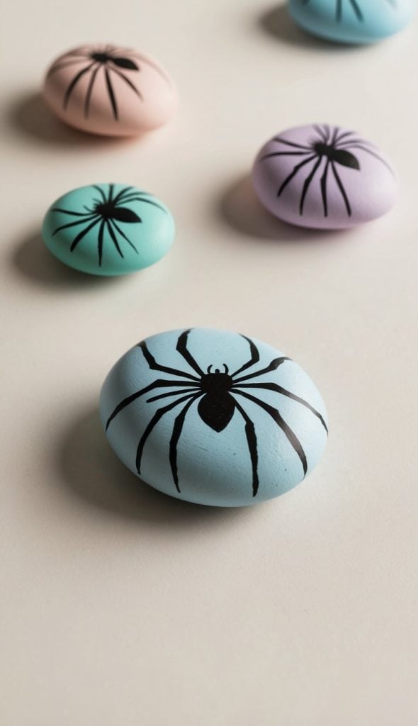 22 Spider Painted Rock Ideas: Creepy-Crawly Designs for Fun Rock Art ...