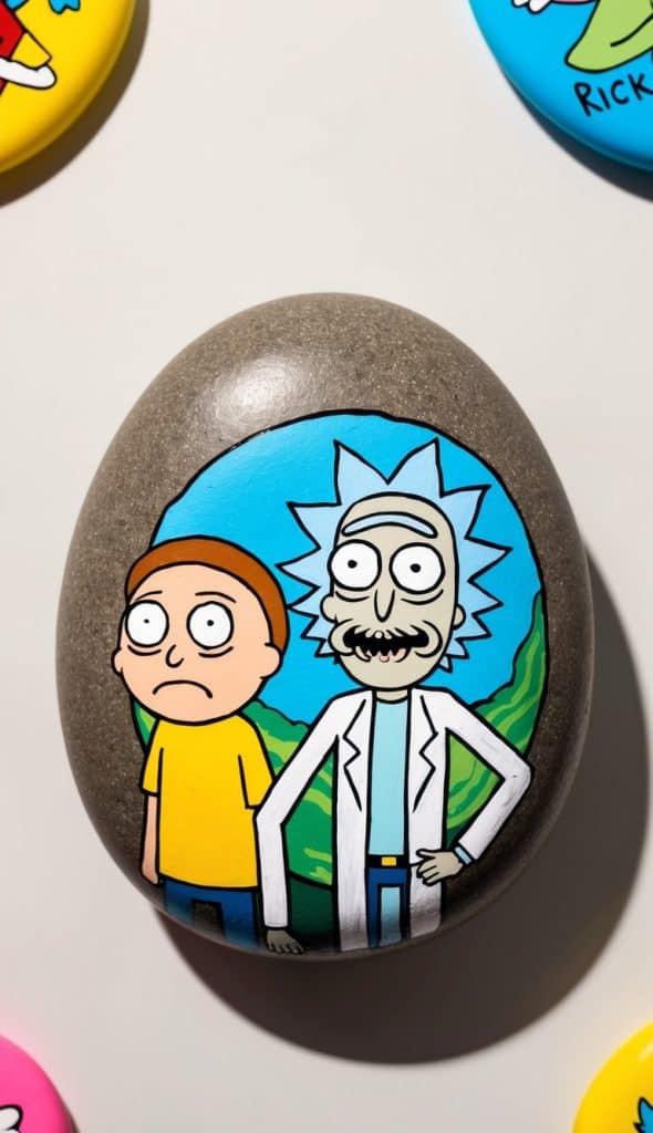 25 Cartoon Painted Rock Ideas: Fun Ways to Create Animated Characters ...