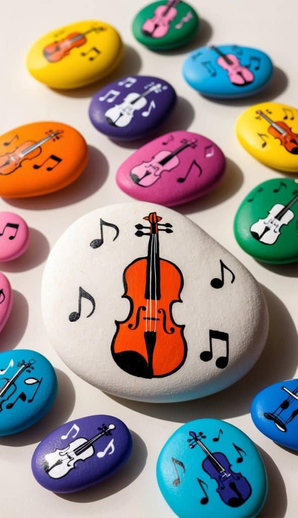 26 Music Painted Rock Ideas: Creative Ways to Express Your Love for ...
