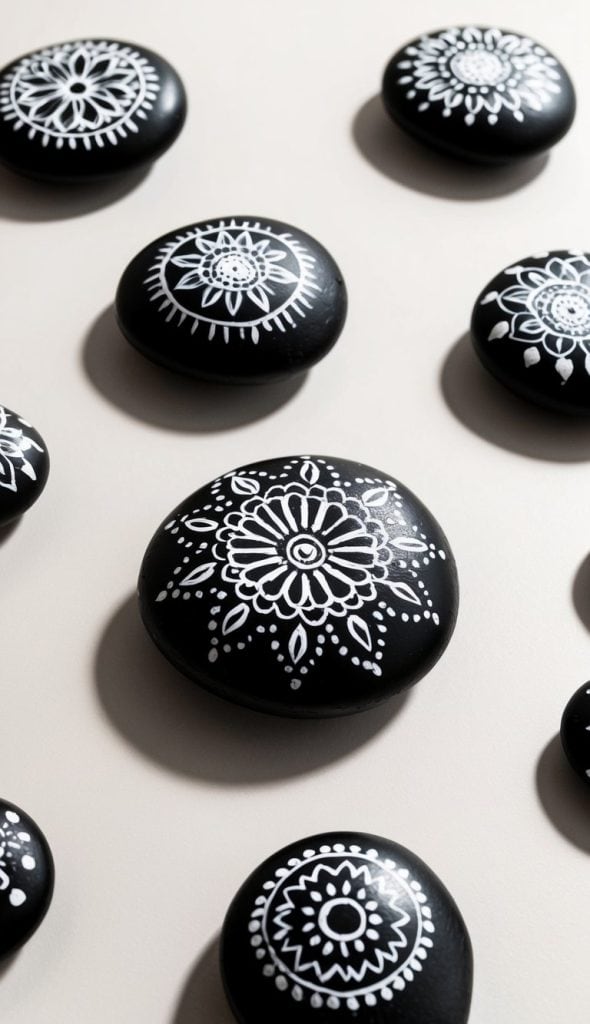 17 Black and White Painted Rock Ideas: Simple Elegance for Your Modern ...