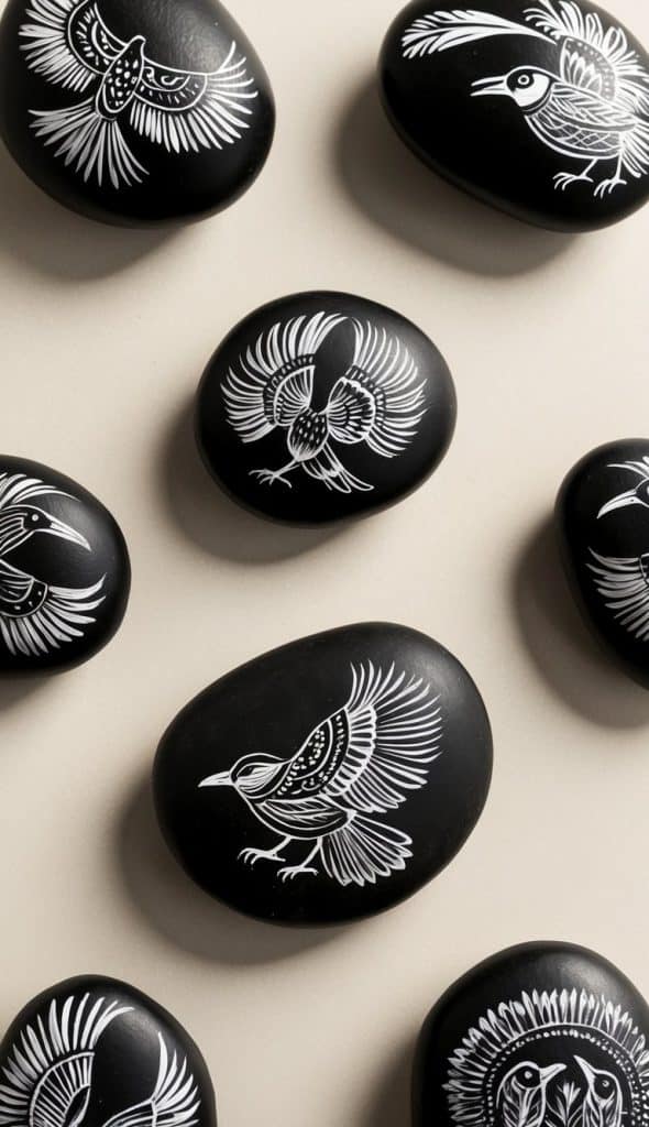 17 Black and White Painted Rock Ideas: Simple Elegance for Your Modern ...