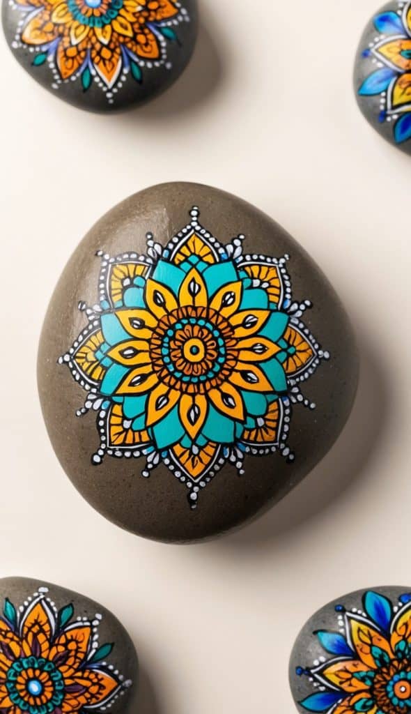 28 Mandala Painted Rock Ideas: Simple Designs for Mindful Creativity ...