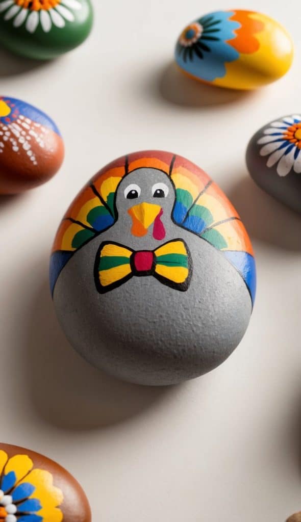 26 Turkey Painted Rock Ideas: Adorable Thanksgiving Crafts for the ...