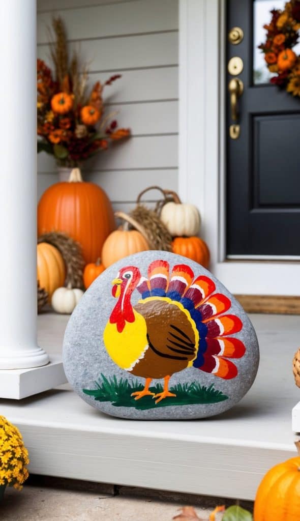 26 Turkey Painted Rock Ideas: Adorable Thanksgiving Crafts for the ...