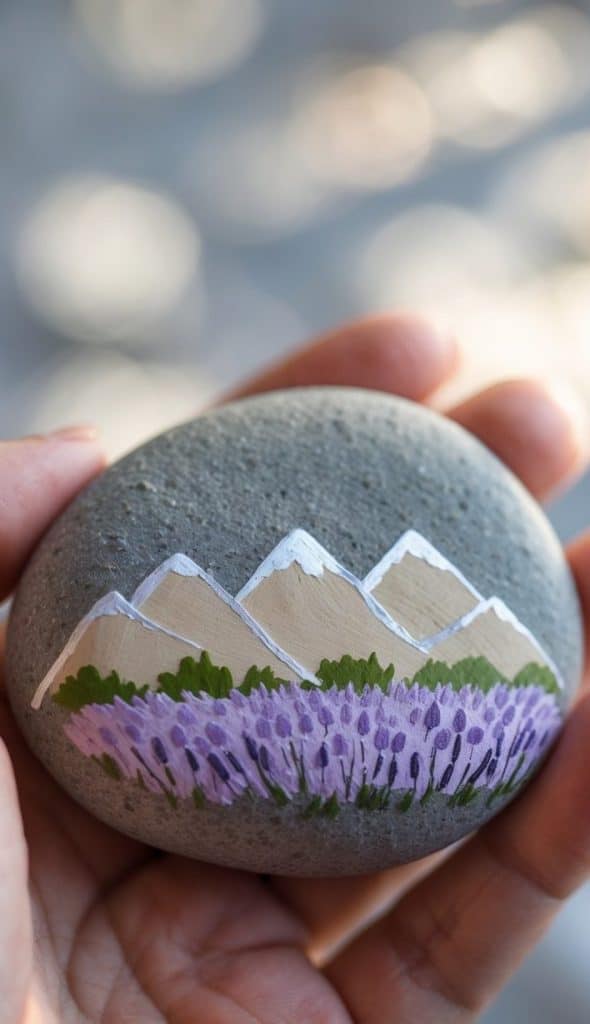 17 Mountain Painted Rock Ideas for Scenic Decor - Living Tickled