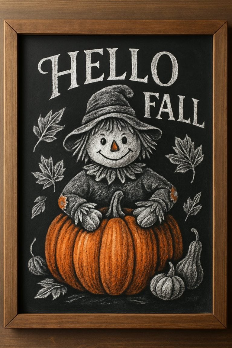 Fall Chalk 22 Pumpkin Chalkboard Art Ideas for Festive and Creative Displays