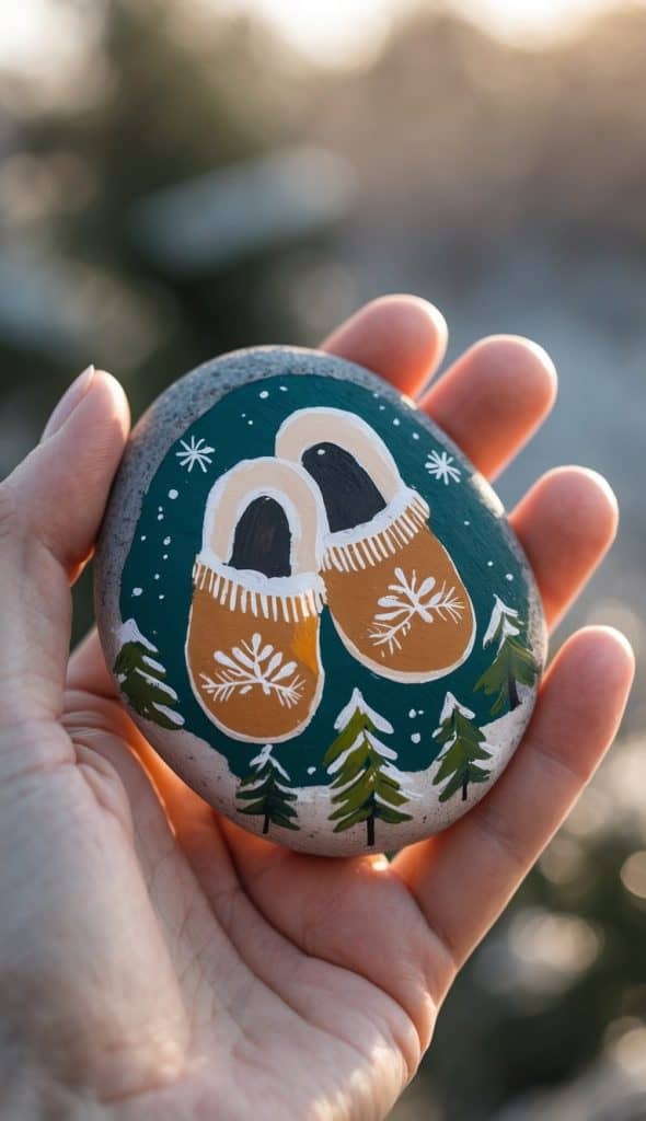 29 Winter Painted Rock Ideas That Add Cheer to Cold Days