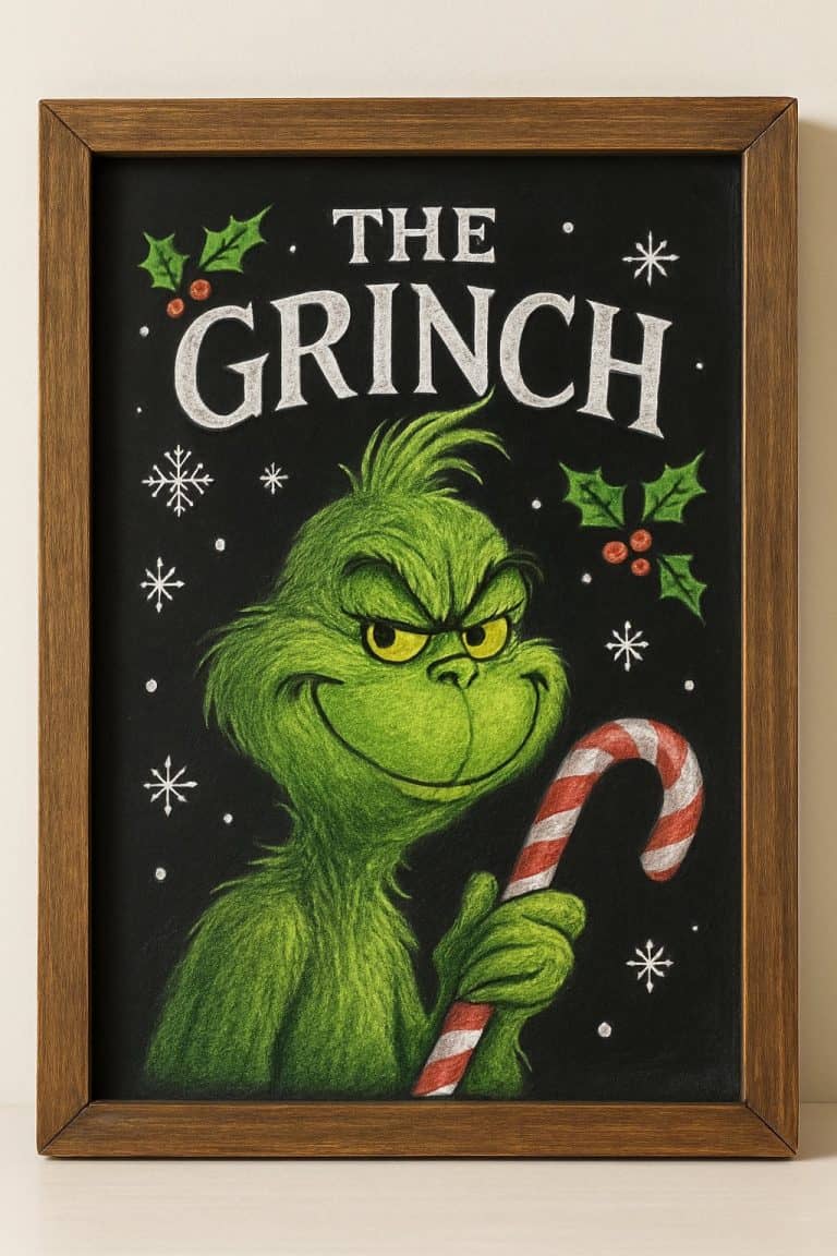 18 Grinch Chalkboard Art Ideas for Festive Holiday Creativity
