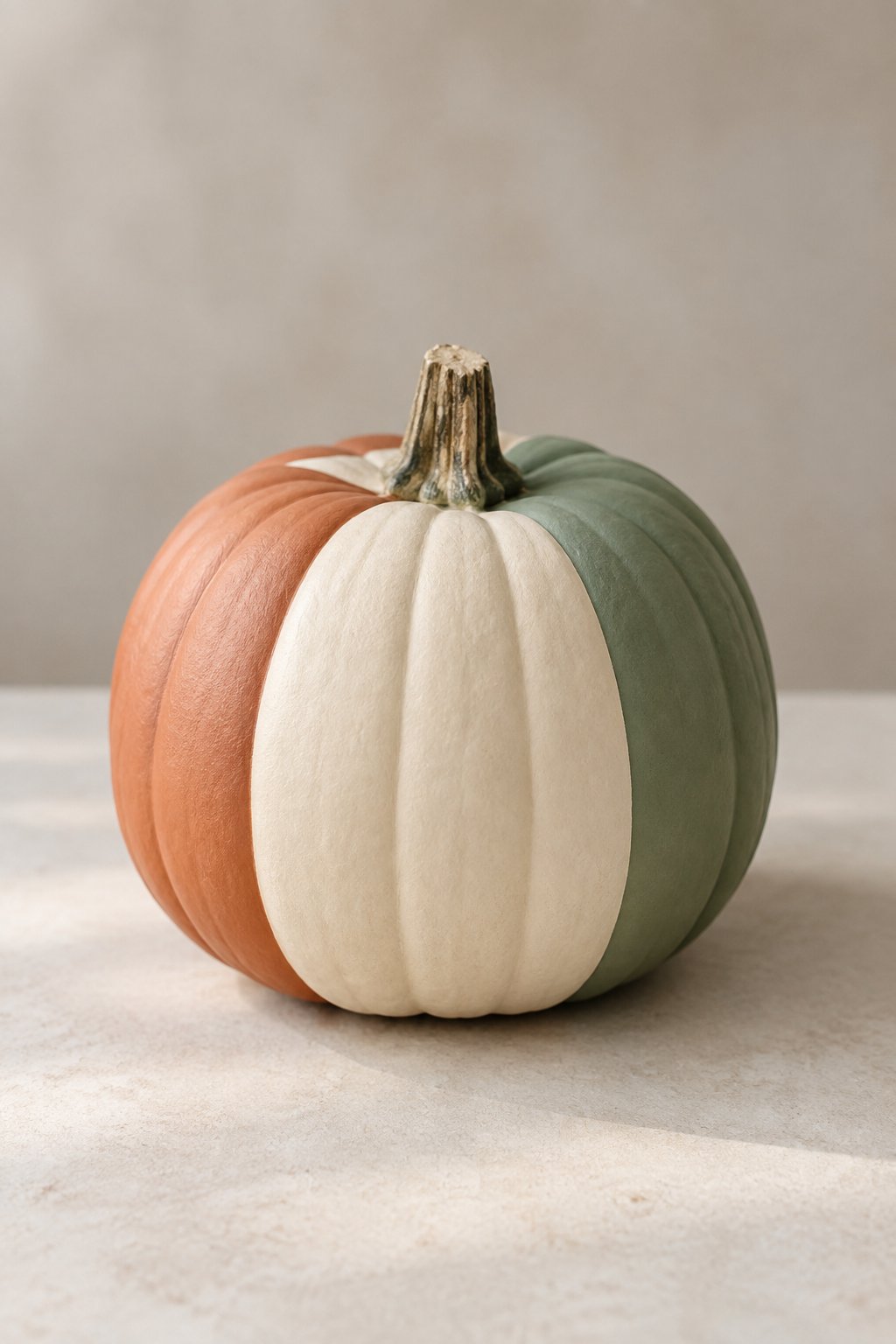 Color Block Pumpkin - aesthetic painted pumpkin ideas