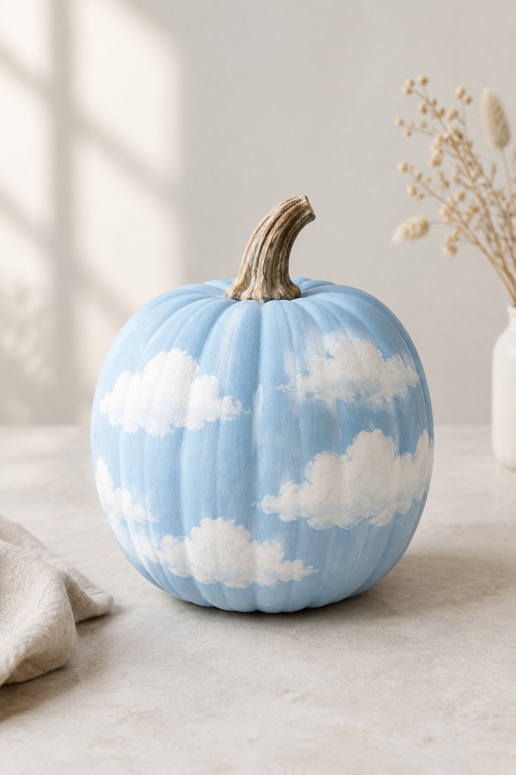 Cloud Pumpkin - aesthetic painted pumpkin ideas