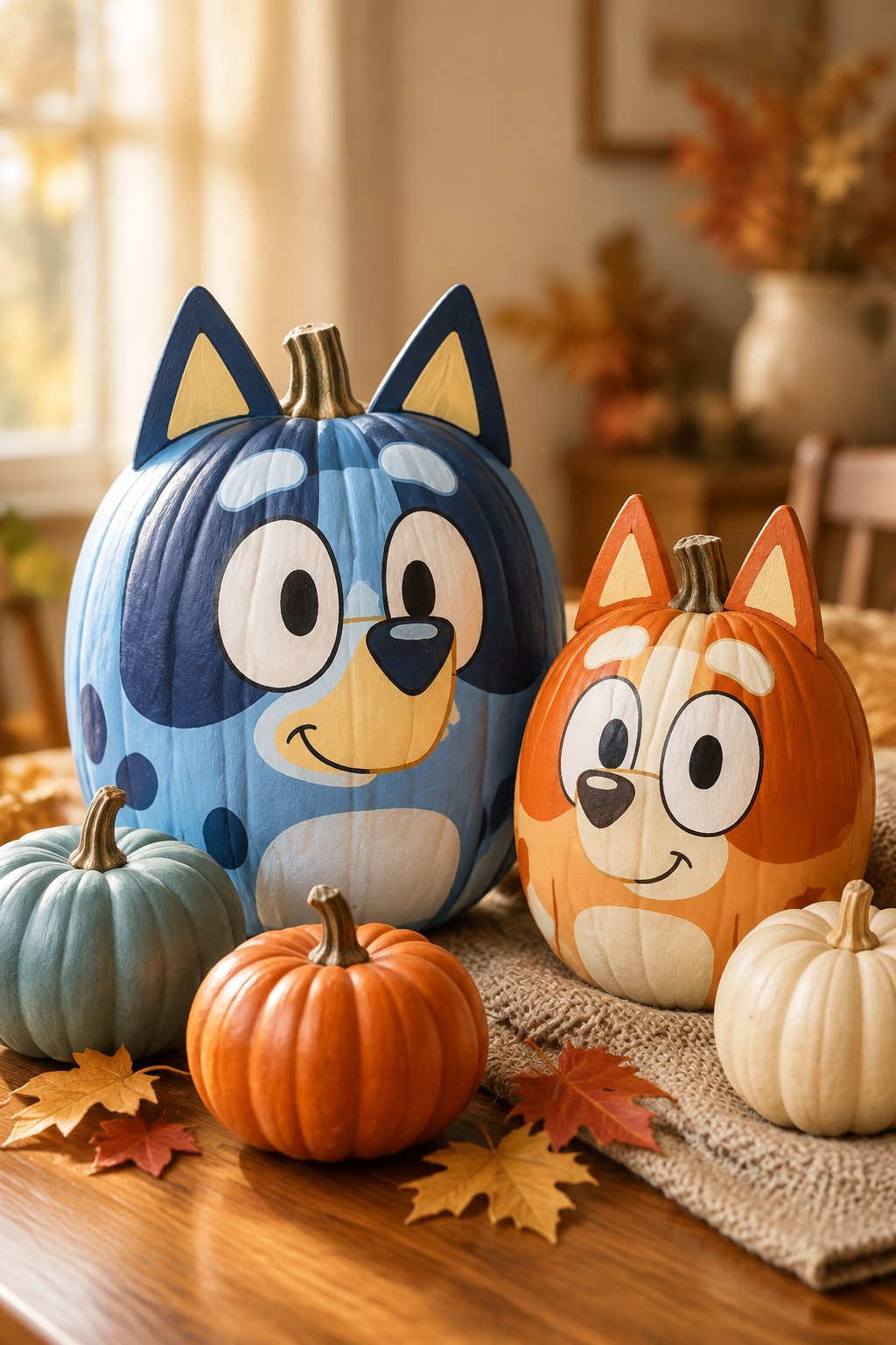 Chilli Mom Warm Tones - bluey pumpkin painting