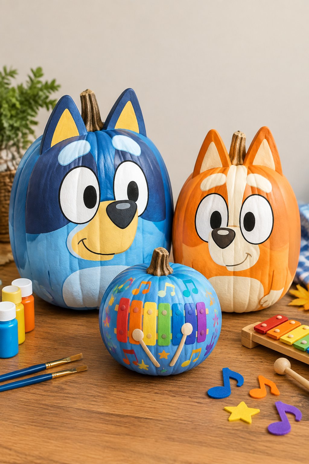 Magic Xylophone Notes - bluey pumpkin painting