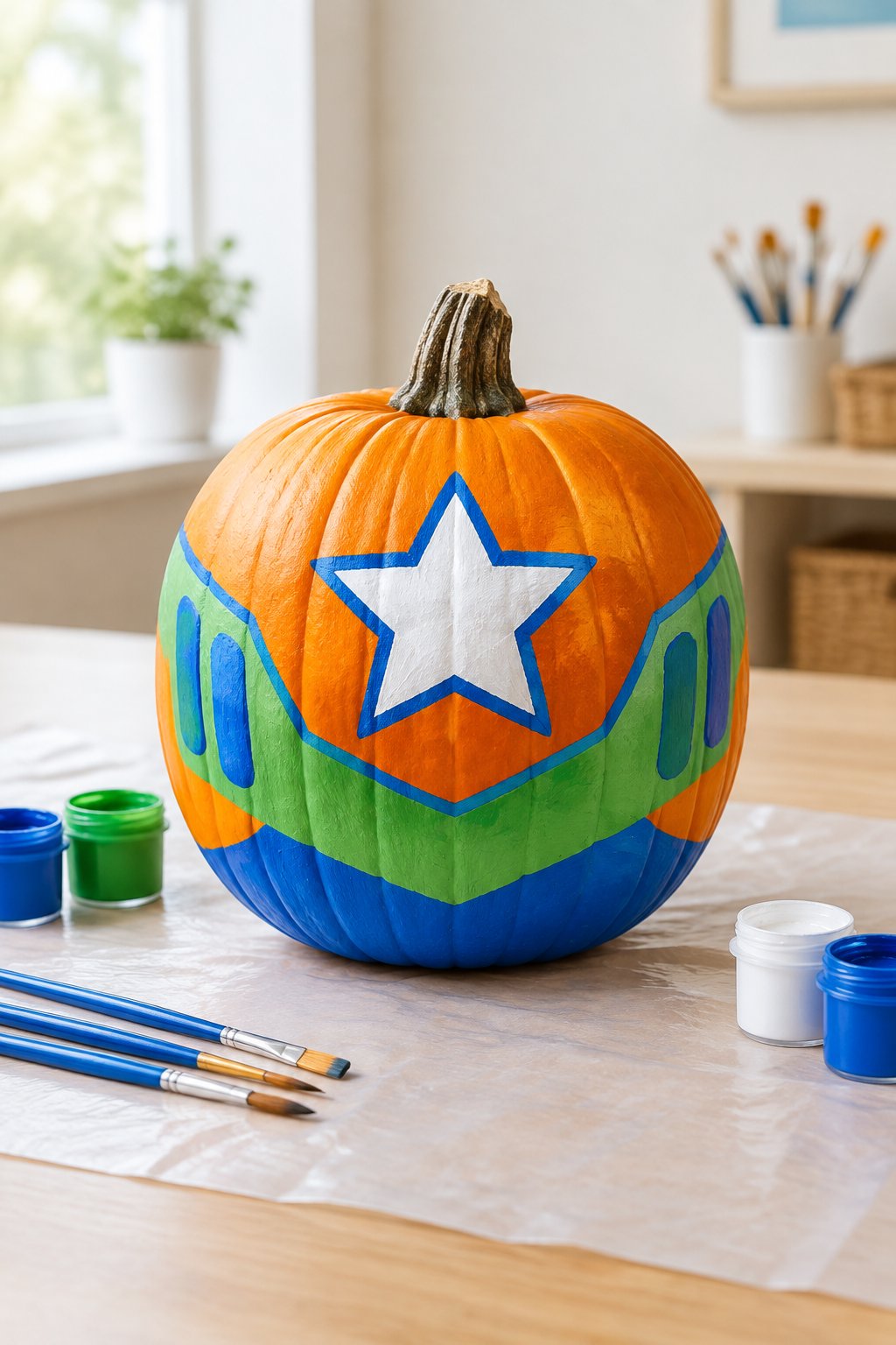 Toy Story Star Boot Pumpkin - character pumpkin painting ideas