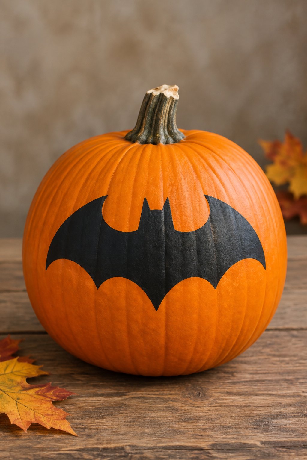 Batman Emblem Pumpkin - character pumpkin painting ideas