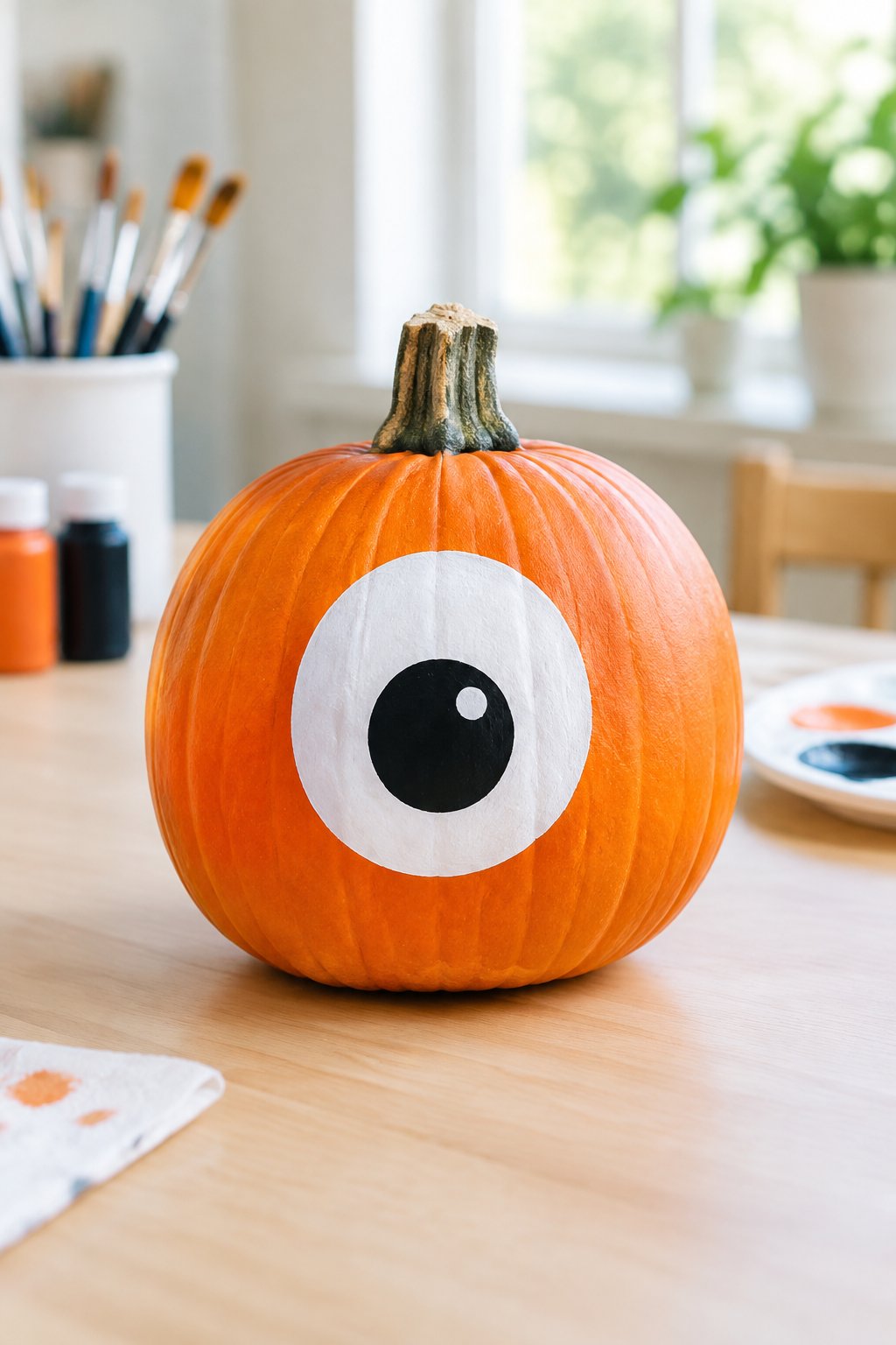 Big Googly Eye - eyeball pumpkin painting