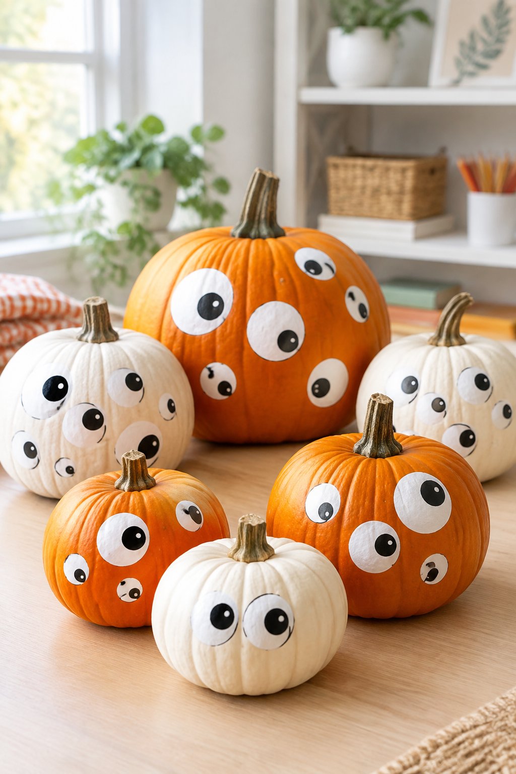 Many Mini Eyes - eyeball pumpkin painting