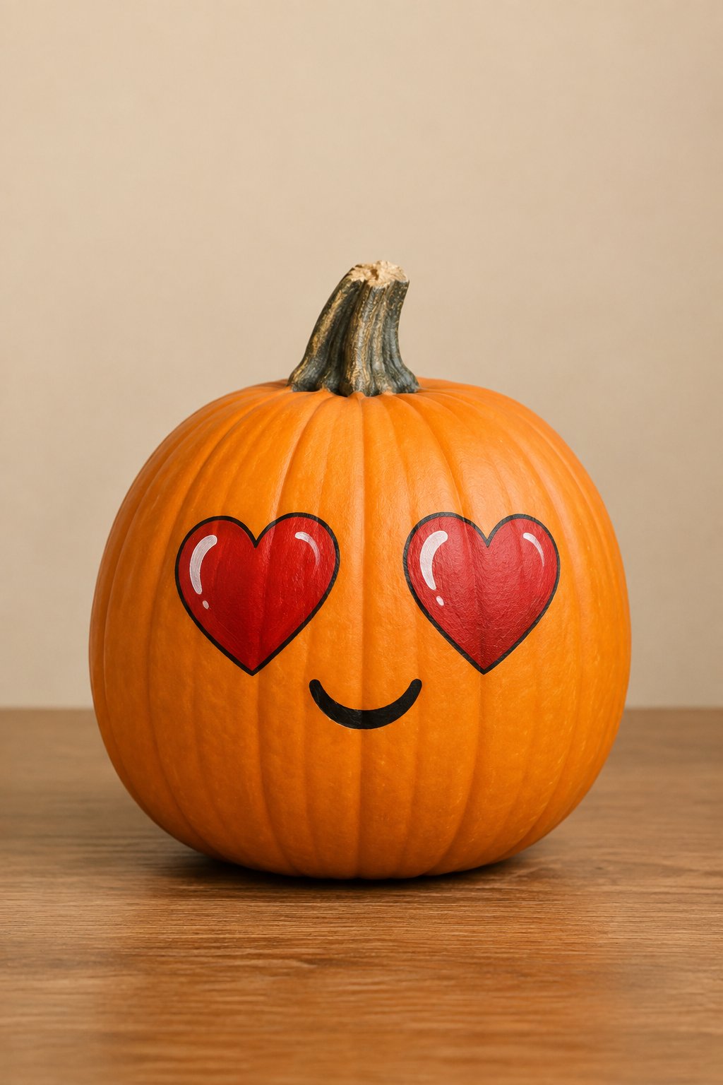 Heart Eye Pumpkin - eyeball pumpkin painting