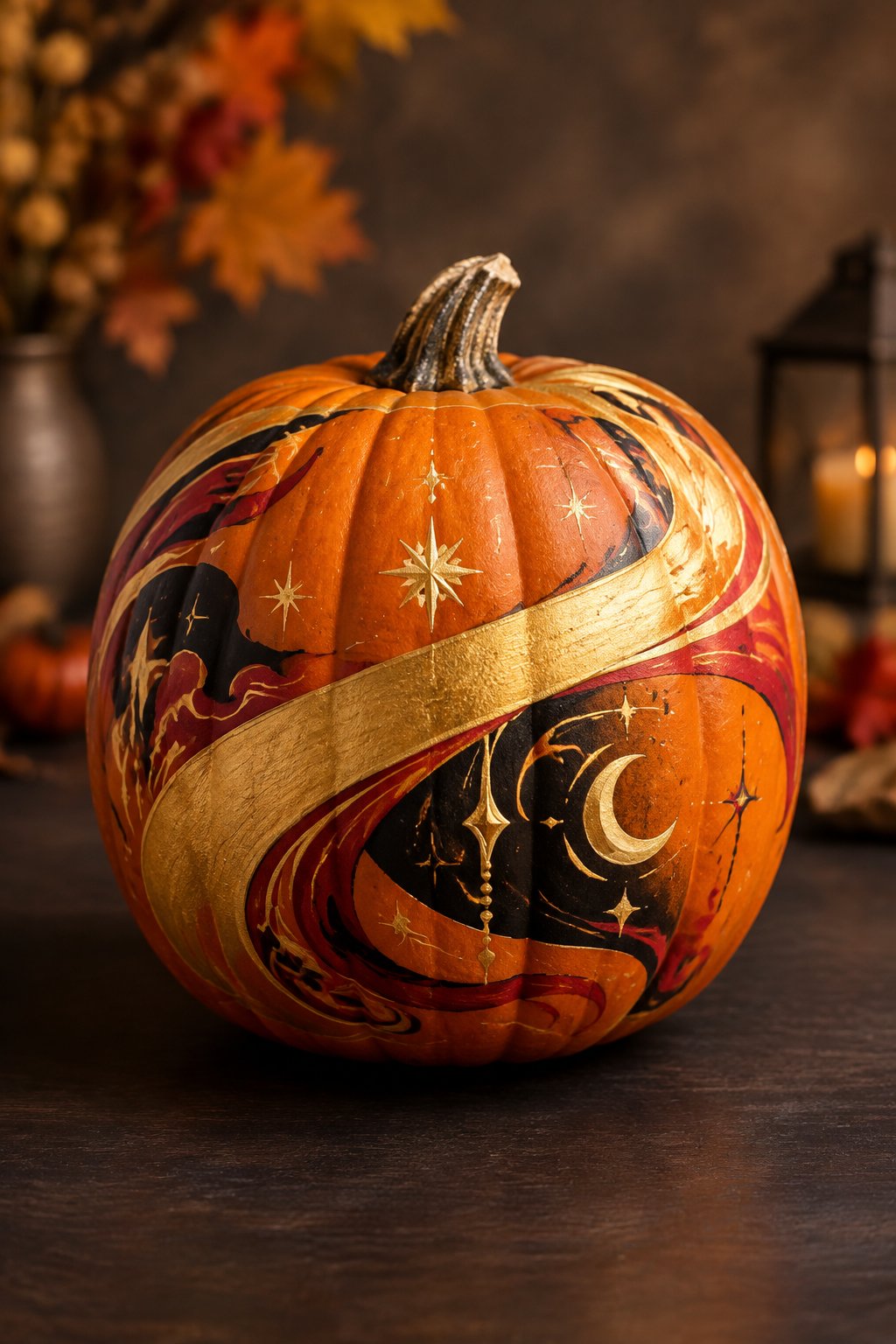 Golden Swirl Band - kpop demon hunters pumpkin painting