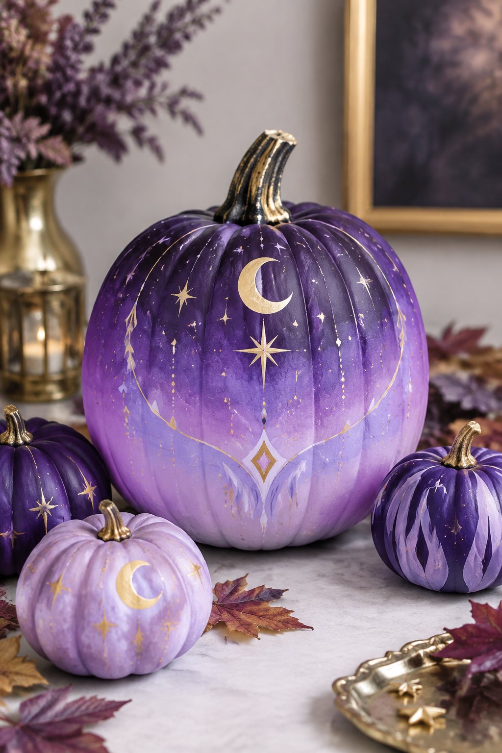 Purple Ombre Simple - kpop demon hunters pumpkin painting