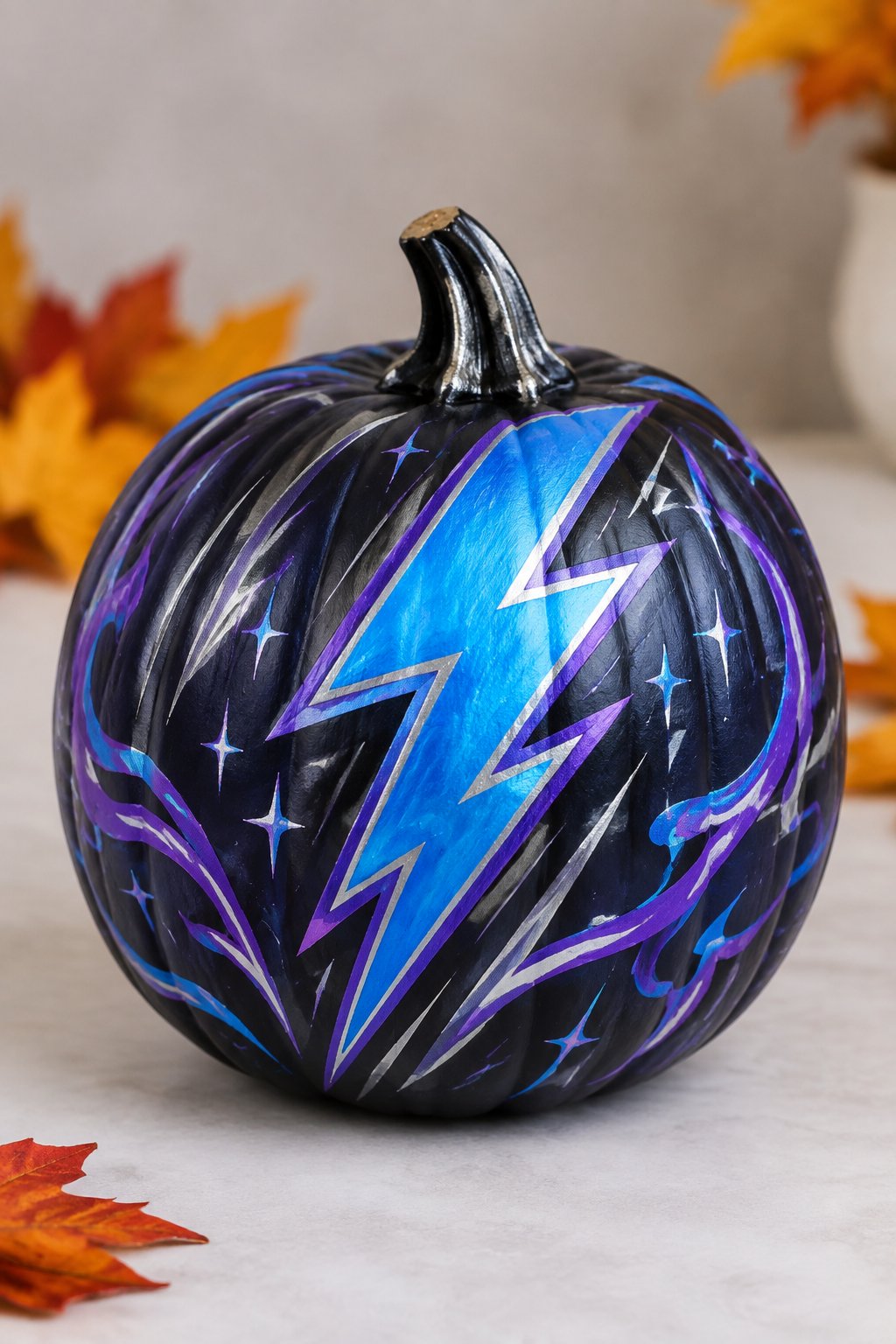 Lightning Bolt Pumpkin - kpop demon hunters pumpkin painting