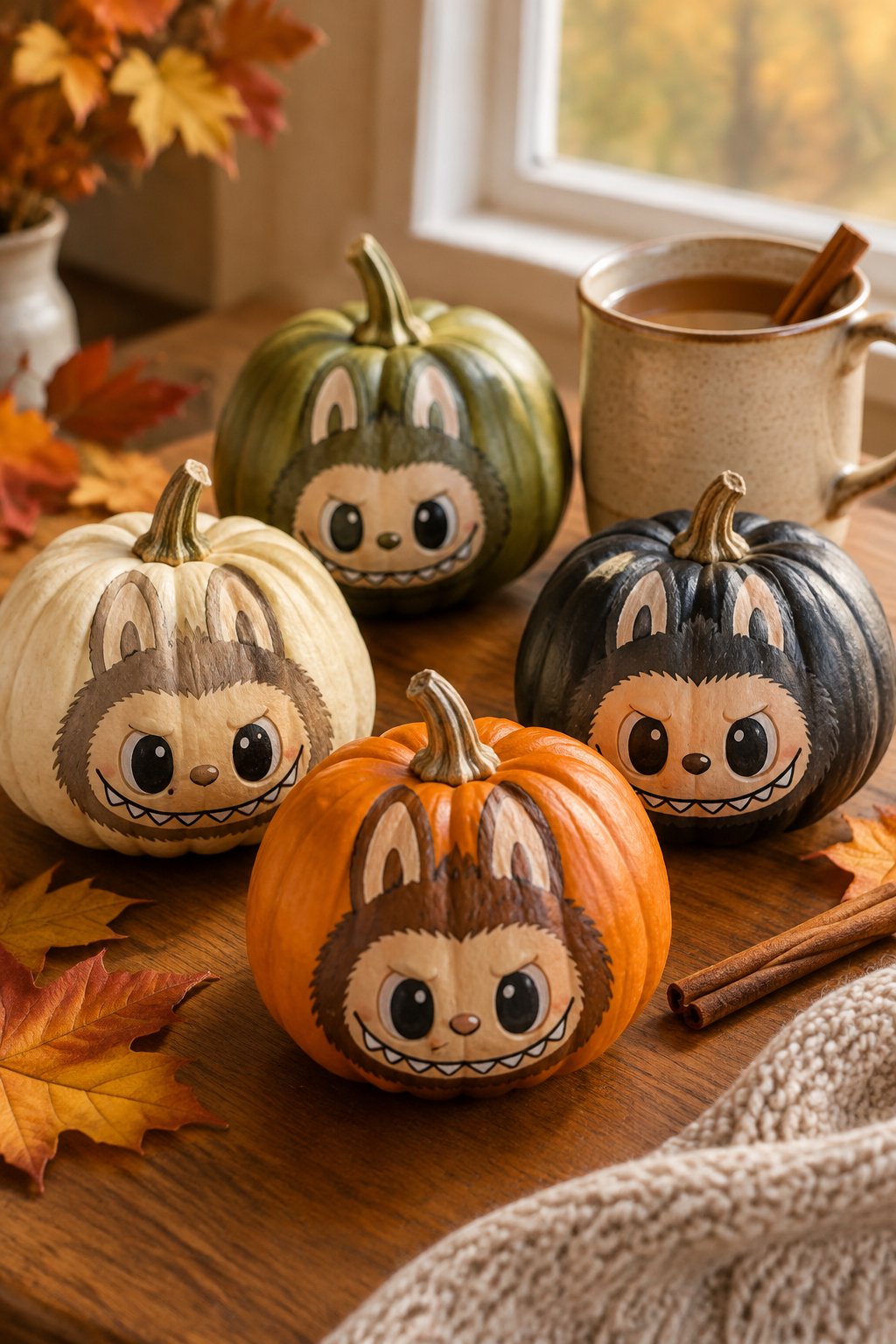 Cider Mug Companion - labubu pumpkin painting