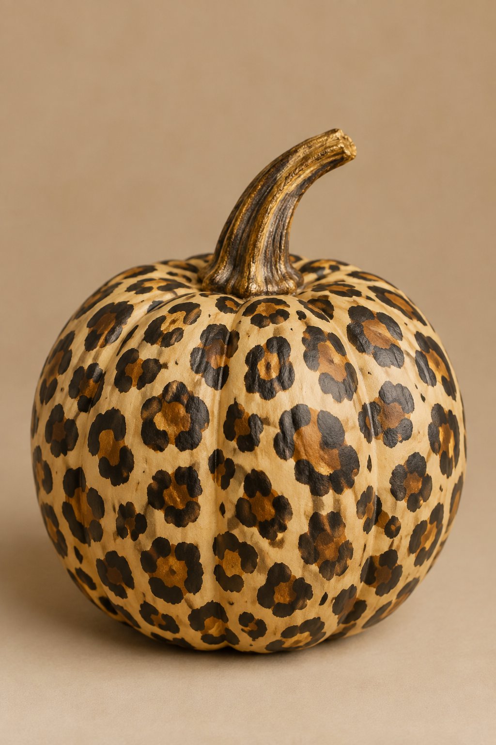 Leopard Stem Accent - leopard painted pumpkin