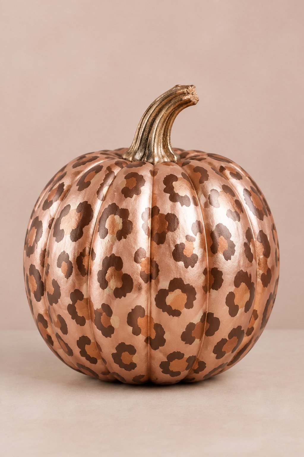 Rose Gold Leopard - leopard painted pumpkin