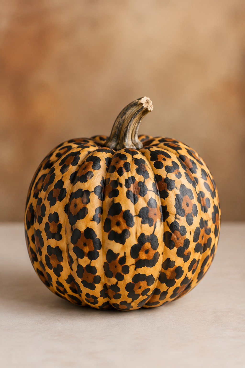 High Contrast Leopard Print - leopard painted pumpkin