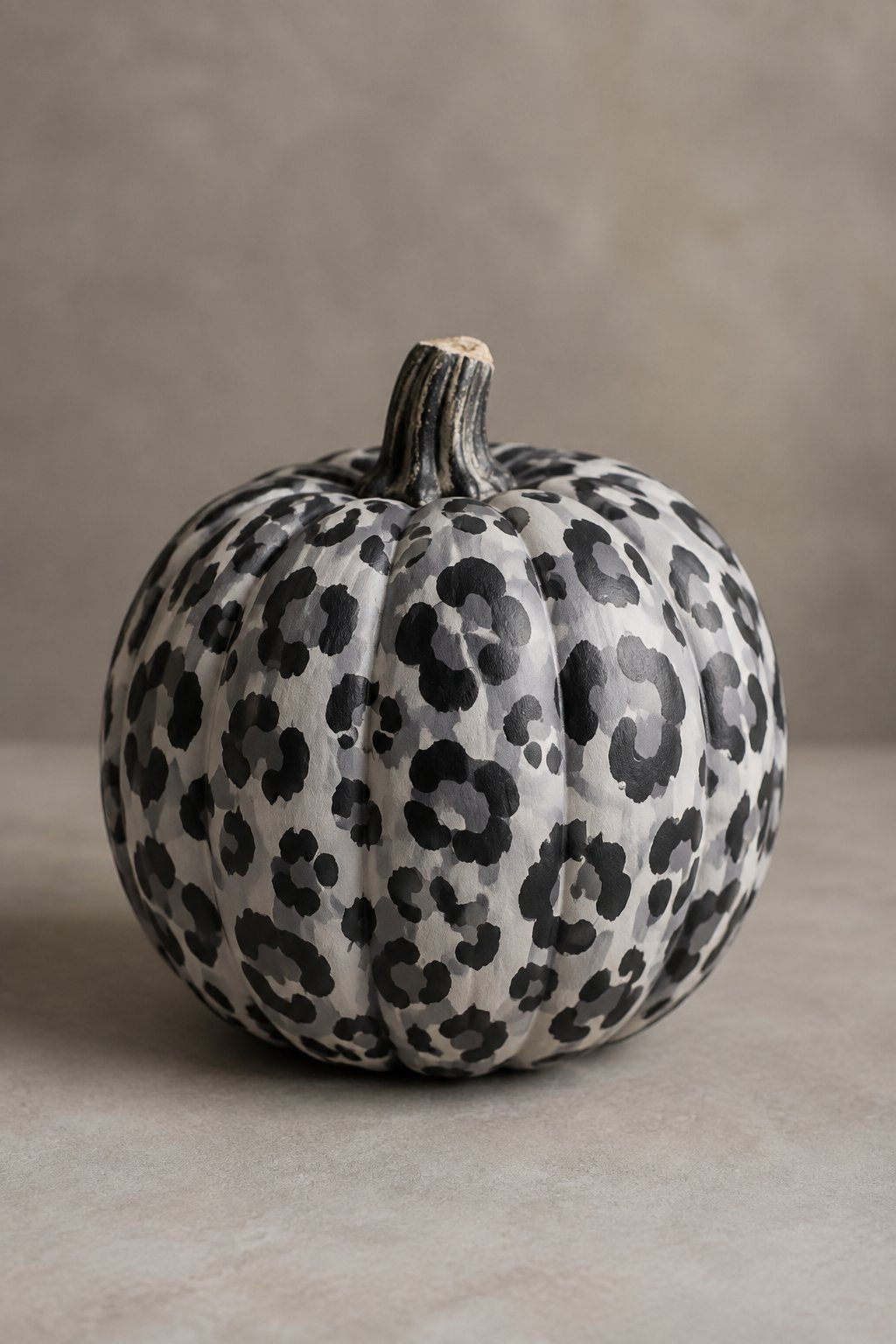 Grayscale Leopard Blend - leopard painted pumpkin