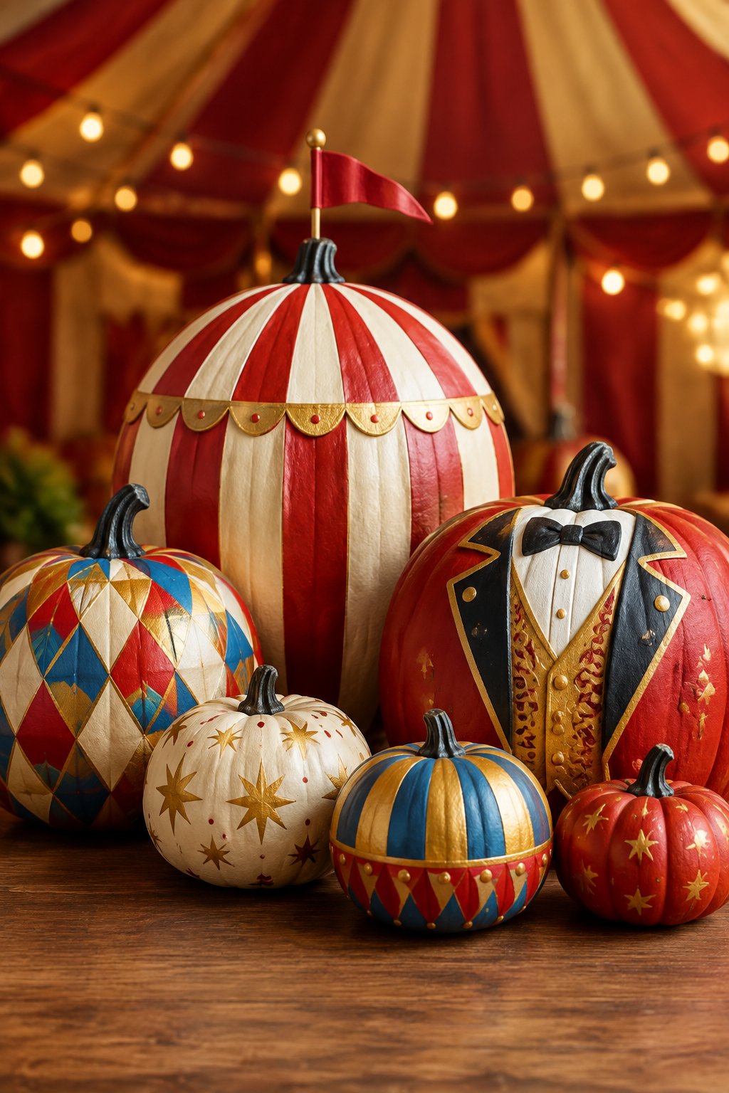 Circus Big Top Theme - pumpkin painting contest ideas