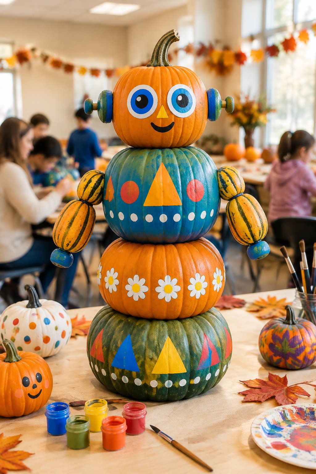 Robot Stack Build - pumpkin painting contest ideas