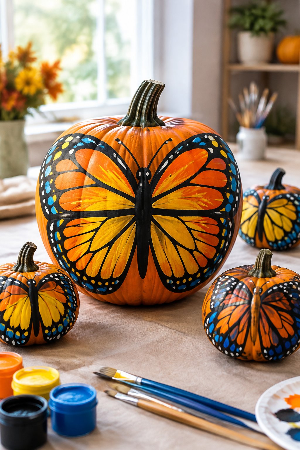 Butterfly Wing Pattern - pumpkin painting contest ideas